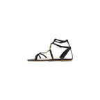 Black Polyethylene Flat Sandals