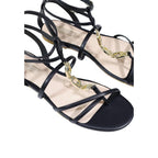 Black Polyethylene Flat Sandals