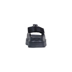 Black Polyethylene Flat Sandals