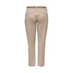 Beige Cotton Chino Pants