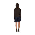 Brown Polyester Full-Length Jacket