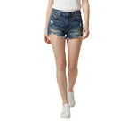 Blue Recycled Cotton Short And Mini Shorts