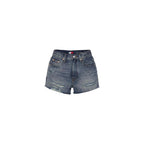 Blue Recycled Cotton Short And Mini Shorts