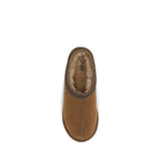 Brown Nubuc Leather Clogs