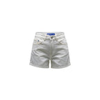 Cream Denim Shorts