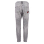 Grey Cotton Women's Jeans