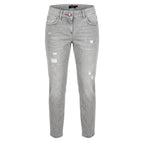 Grey Fabric Women Jeans