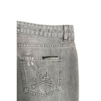 Grey Fabric Women Jeans