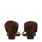 Brown Leather Platform Sandals