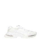 White Fabric Athletic Sneakers