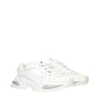 White Fabric Athletic Sneakers