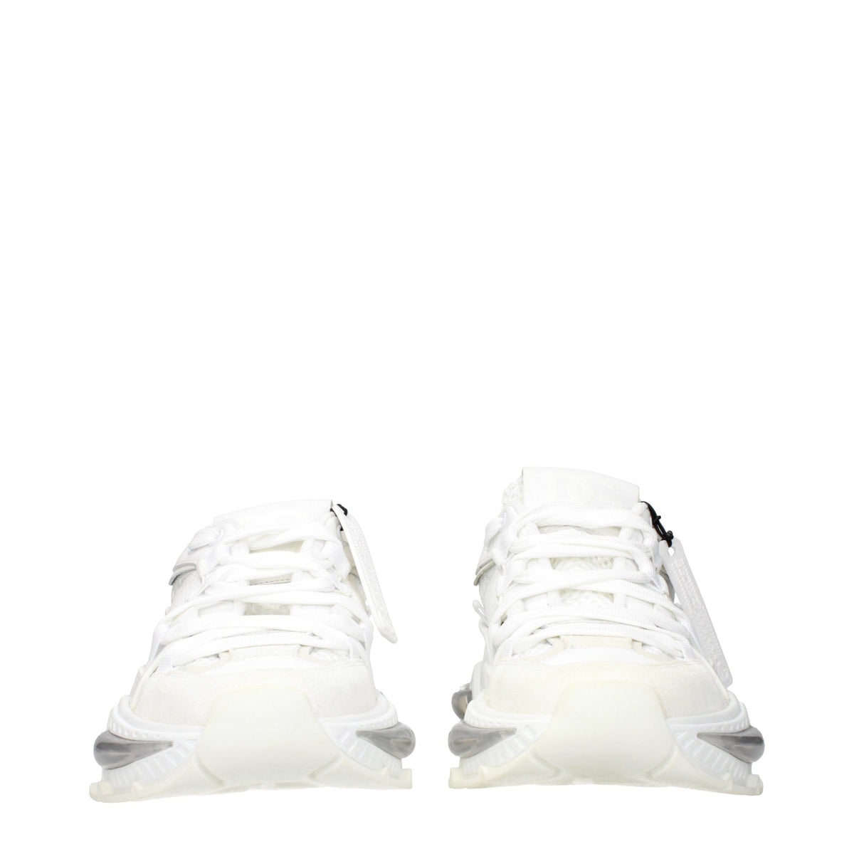 White Fabric Athletic Sneakers