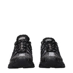 Black Fabric Athletic Sneakers