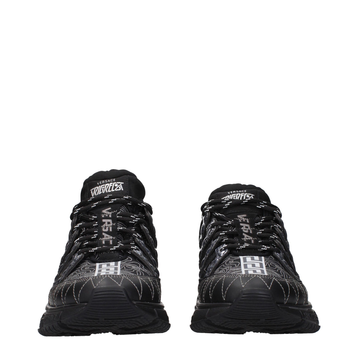 Black Fabric Athletic Sneakers
