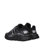 Black Fabric Athletic Sneakers