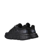 Black Fabric Athletic Sneakers