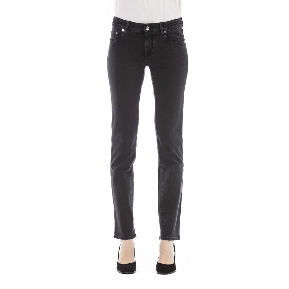 Black Cotton Women Jeans