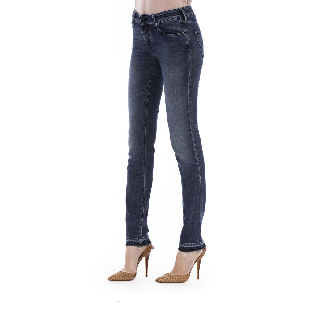 Blue Cotton Women Jeans