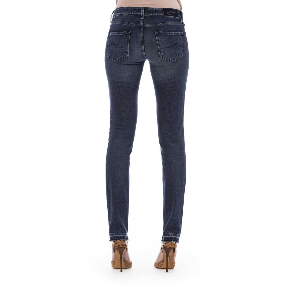 Blue Cotton Women Jeans