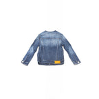 Blue Cotton Women Jacket