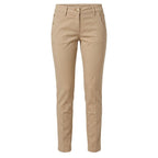Beige Cotton Women Pants