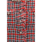 Red Cotton Full-Length Jacket
