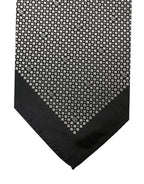 Black White Patterned Pocket Square Scarf