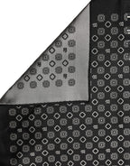 Black White Patterned Pocket Square Scarf