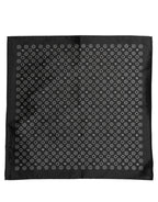 Black White Patterned Pocket Square Scarf