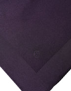 Men Purple Square Handerkerchief Pocket Scarf