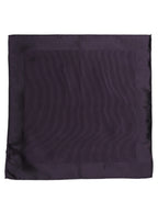 Men Purple Square Handerkerchief Pocket Scarf