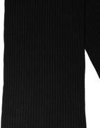 Men Black Wool Knitted Neck Shawl Scarf