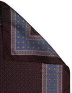 Maroon Geometric Handkerchief Pocket Scarf
