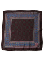 Maroon Geometric Handkerchief Pocket Scarf