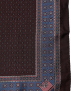 Maroon Geometric Handkerchief Pocket Scarf