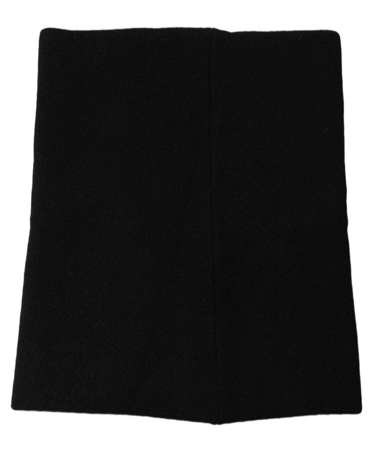 Men Black Cashmere Knitted Neck Warmer Scarf