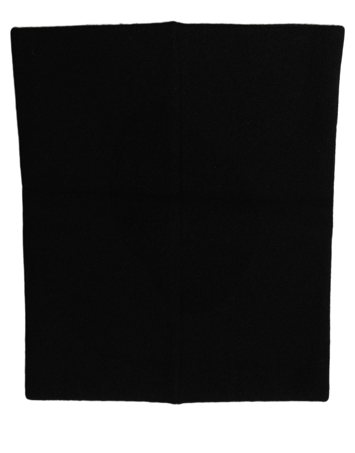 Black Cashmere Logo Plaque Neck Warmer Scarf