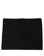 Men Black Cashmere Knitted Neck Warmer Scarf