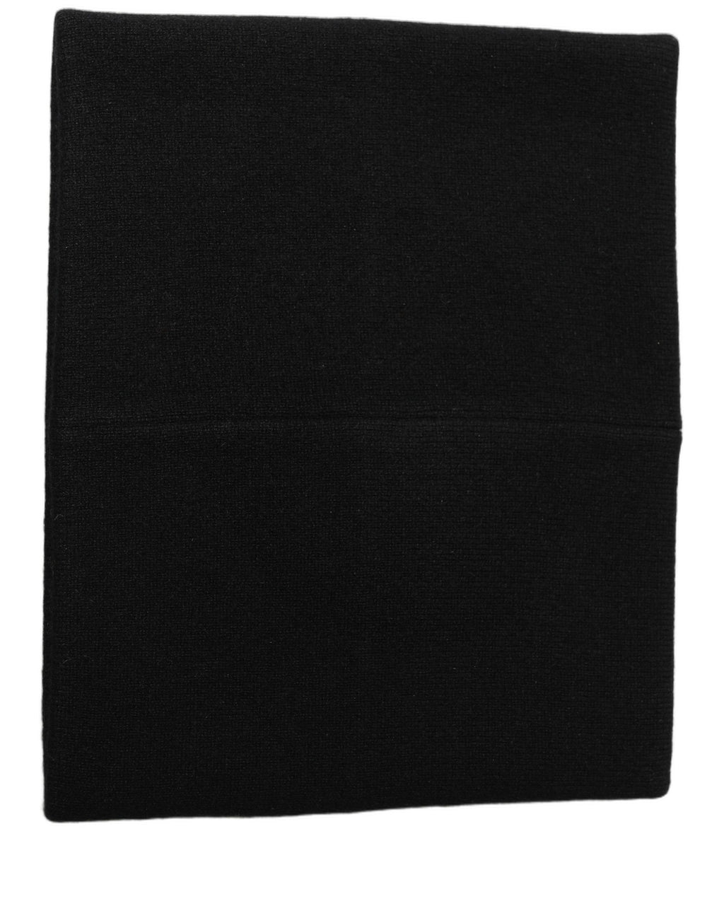 Men Black Cashmere Knitted Neck Warmer Scarf