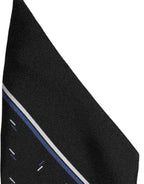 Black Silk DG Logo Men Skinny Shawl Scarf