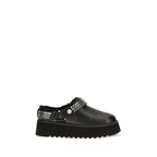 Black Calf Leather Bos Taurus Clogs