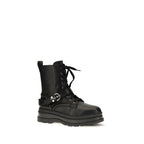 Black Calf Leather Bos Taurus Lace-Up Boots