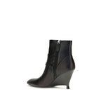Black Calf Leather Bos Taurus Ankle Boots
