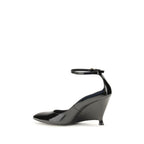 Black Calf Leather Bos Taurus Platform Pumps