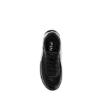 Black Fabric Low Top Sneakers