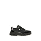 Black Calf Leather Bos Taurus Chunky Sneakers