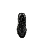 Black Calf Leather Bos Taurus Chunky Sneakers