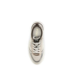 Beige Calf Leather Bos Taurus Chunky Sneakers