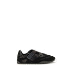 Black Suede Leather Athletic Sneakers