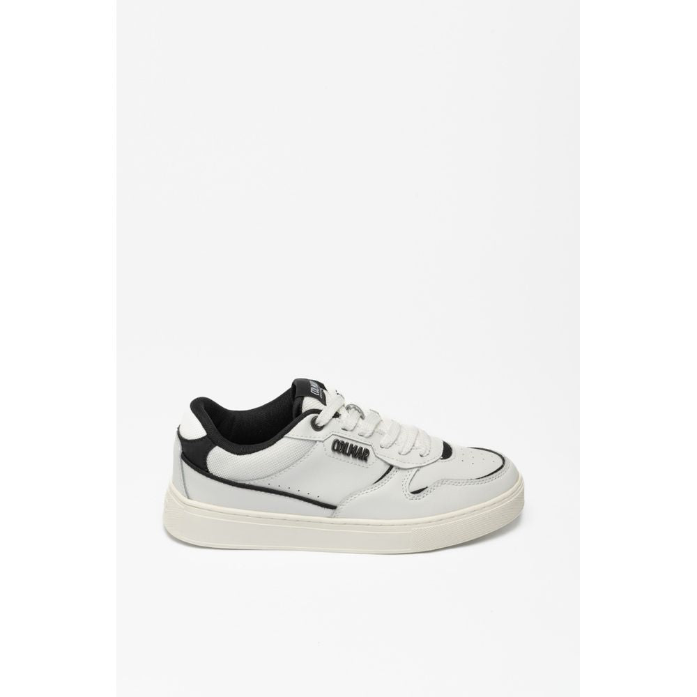 Black And White Leather Low Top Sneakers